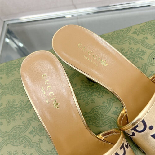 High Quality Luxury Gucci X Adida*Print High-Heeled Slides – Style 07603 product detail