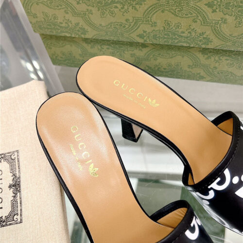 High Quality Luxury Gucci X Adida*Print High-Heeled Slides – Style 99123 product detail