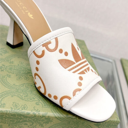 High Quality Luxury Gucci X Adida*Print High-Heeled Slides product detail
