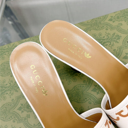 High Quality Luxury Gucci X Adida*Print High-Heeled Slides product detail