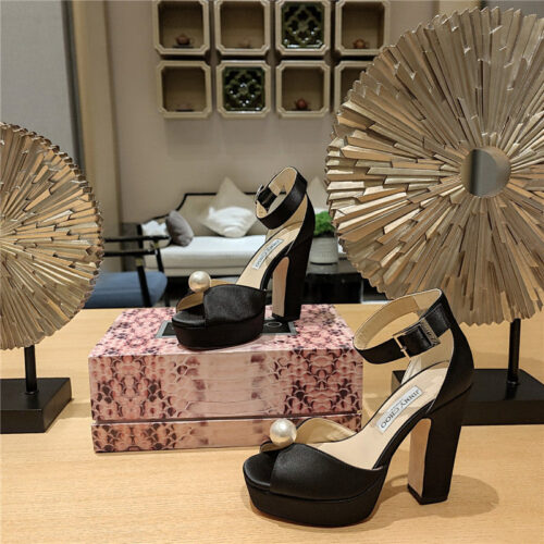 High Quality Luxury Jimmy Choo Hot Diamond Pearl Crystal Ball Sandals – Style 39927 alternate view