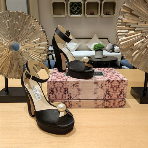 High Quality Luxury Jimmy Choo Hot Diamond Pearl Crystal Ball Sandals – Style 39927 product detail