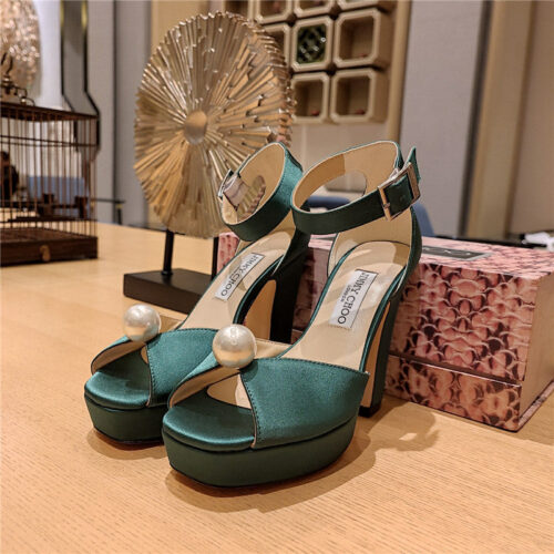 High Quality Luxury Jimmy Choo High Heel Diamond Chain Sandals – Style 27415 alternate view