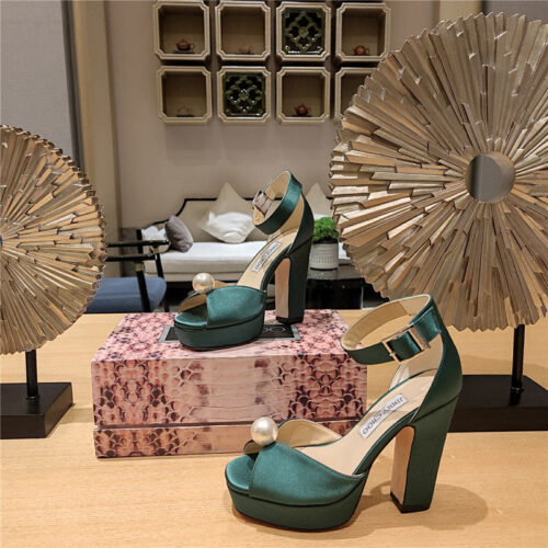 High Quality Luxury Jimmy Choo High Heel Diamond Chain Sandals – Style 27415 product detail