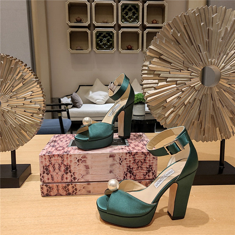 High Quality Luxury Jimmy Choo High Heel Diamond Chain Sandals – Style 27415 product detail