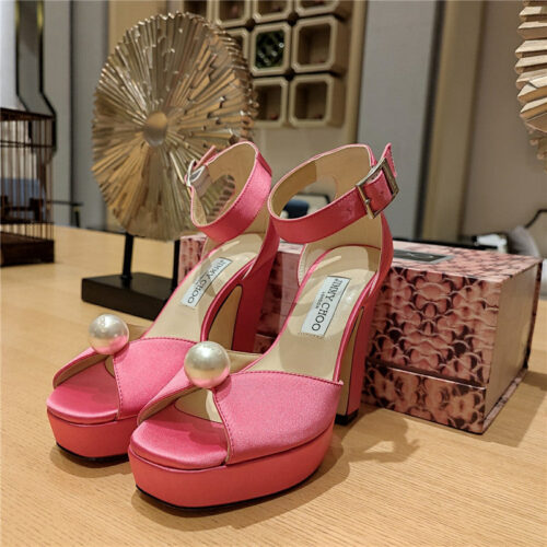 High Quality Luxury Jimmy Choo Hot Diamond Pearl Crystal Ball Sandals – Style 45015 product detail