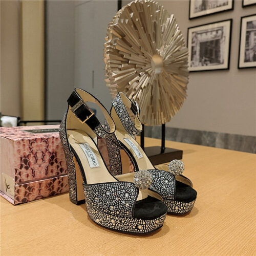 High Quality Luxury Jimmy Choo Hot Diamond Pearl Crystal Ball Sandals – Style 20727