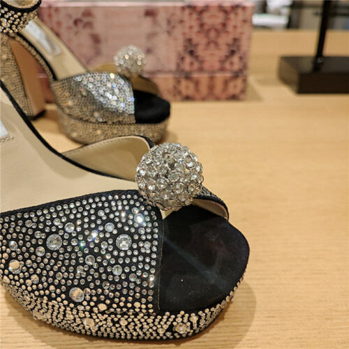 High Quality Luxury Jimmy Choo High Heel Diamond Chain Sandals – Style 52855 product detail