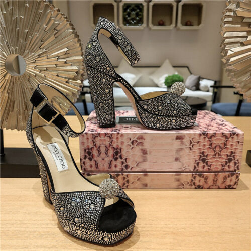 High Quality Luxury Jimmy Choo Hot Diamond Pearl Crystal Ball Sandals – Style 20727 product detail