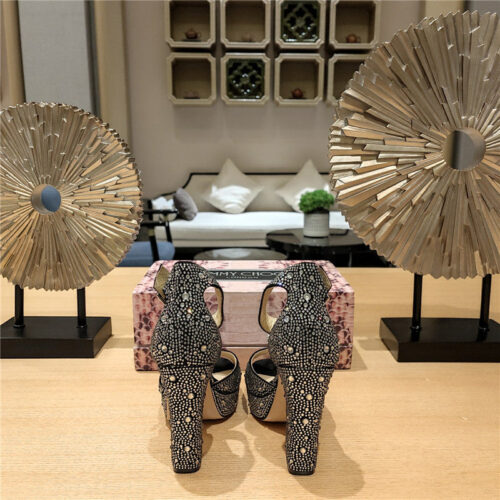 High Quality Luxury Jimmy Choo High Heel Diamond Chain Sandals – Style 52855 product detail