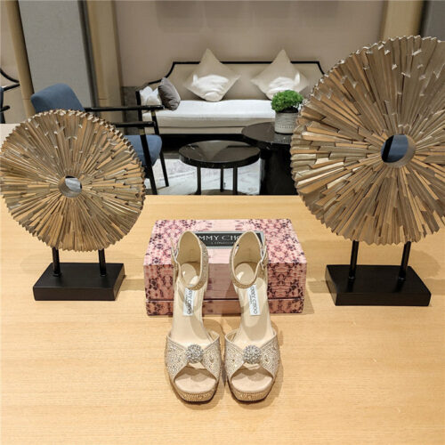 High Quality Luxury Jimmy Choo Hot Diamond Pearl Crystal Ball Sandals product detail