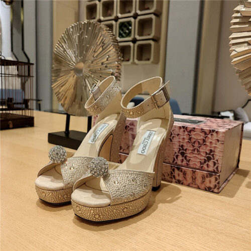 High Quality Luxury Jimmy Choo Hot Diamond Pearl Crystal Ball Sandals product detail