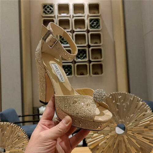 High Quality Luxury Jimmy Choo High Heel Diamond Chain Sandals – Style 69815 product detail