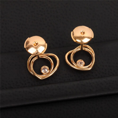 High Quality Luxury Hermes Heart Stud Earrings