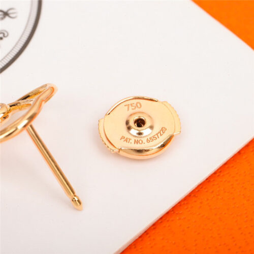 High Quality Luxury Hermes Heart Stud Earrings product detail