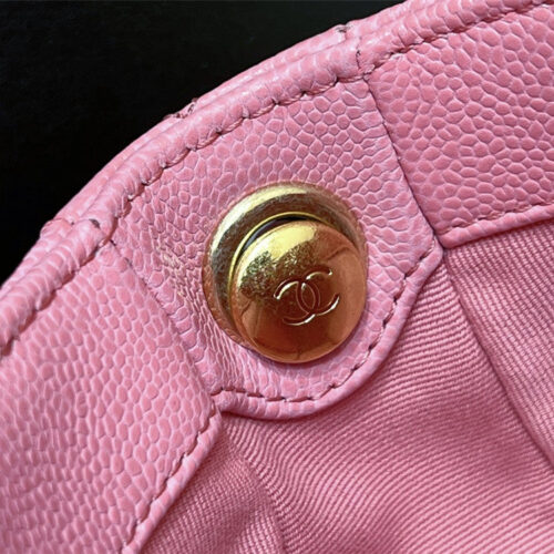 High Quality Luxury Chanel Haas Lychee Leather Pink Saddle Bag product detail