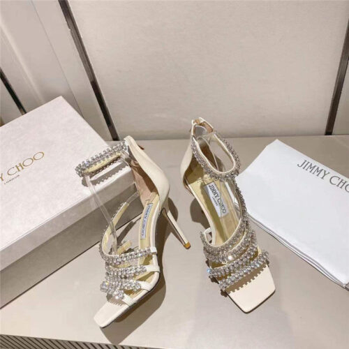 High Quality Luxury Jimmy Choo Stiletto Chain Sandals product detail