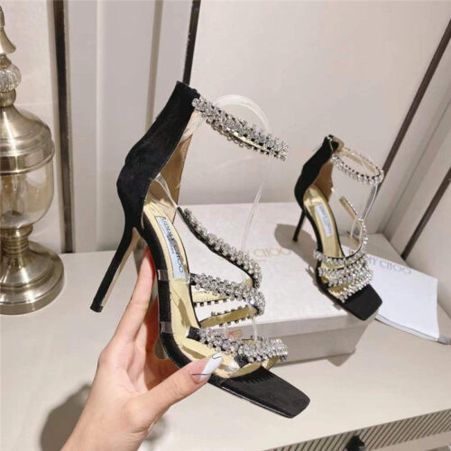 High Quality Luxury Jimmy Choo Stiletto Chain Sandals product detail