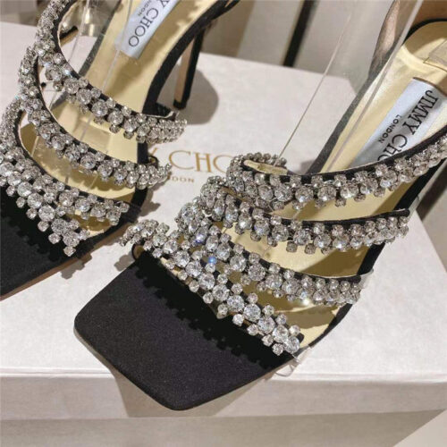 High Quality Luxury Jimmy Choo Stiletto Chain Sandals product detail