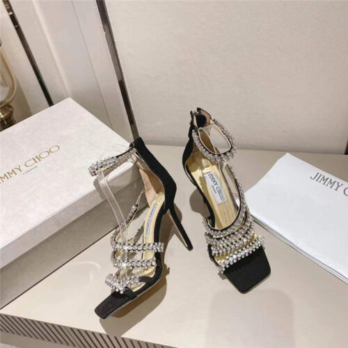 High Quality Luxury Jimmy Choo Stiletto Chain Sandals product detail