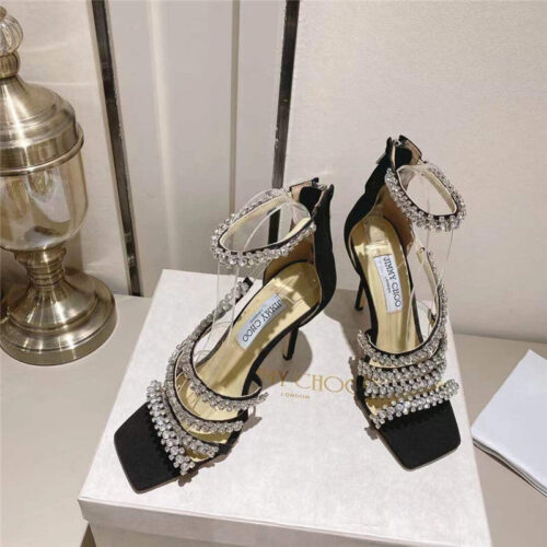 High Quality Luxury Jimmy Choo Stiletto Chain Sandals product detail