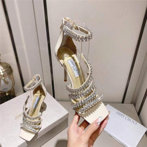 High Quality Luxury Jimmy Choo Stiletto Chain Sandals product detail