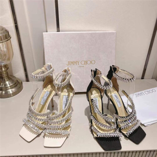 High Quality Luxury Jimmy Choo Stiletto Chain Sandals product detail