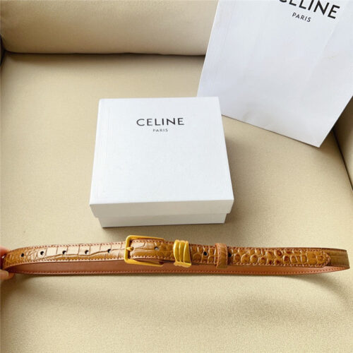 High Quality Luxury Celine Triomphe Medium Logo Print Belt In Calfskin product detail