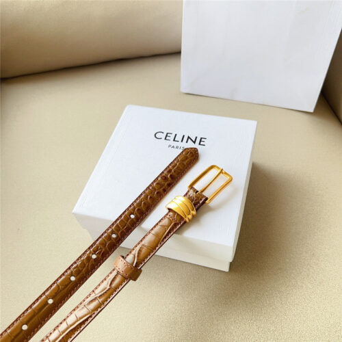 High Quality Luxury Celine Triomphe Medium Logo Print Belt In Calfskin product detail