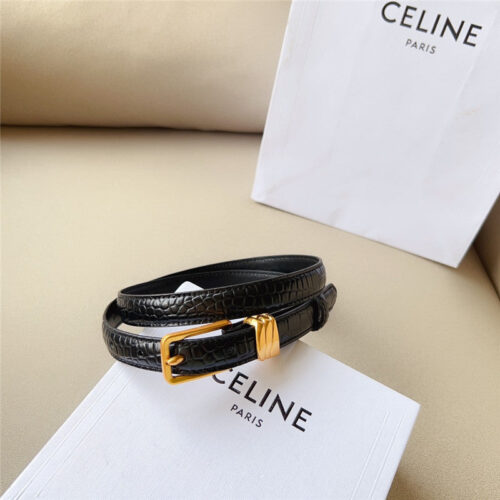 High Quality Luxury Celine Triomphe Medium Logo Print Belt In Calfskin – Style 70022 product detail