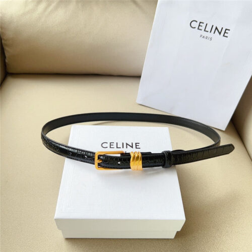 High Quality Luxury Celine Triomphe Medium Logo Print Belt In Calfskin – Style 70022