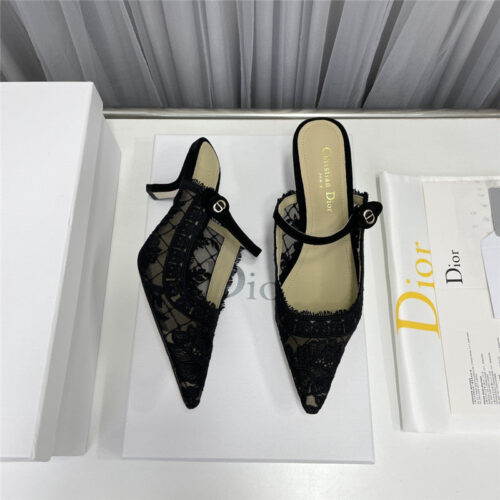 High Quality Luxury Dior High Heel Bowknot Color Matching Womens Shoes – Style 98790 product detail
