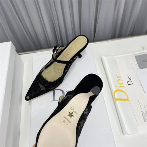 High Quality Luxury Dior High Heel Bowknot Color Matching Womens Shoes – Style 98790 product detail