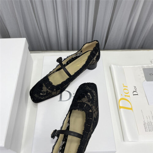 High Quality Luxury Dior High Heel Bowknot Color Matching Womens Shoes – Style 05574 product detail