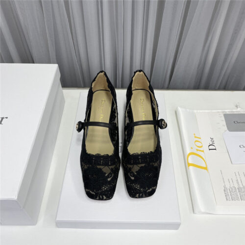 High Quality Luxury Dior High Heel Bowknot Color Matching Womens Shoes – Style 05574 product detail