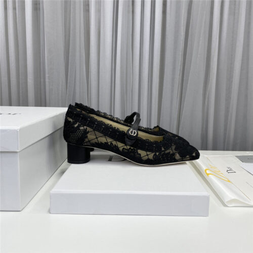 High Quality Luxury Dior High Heel Bowknot Color Matching Womens Shoes – Style 05574 product detail