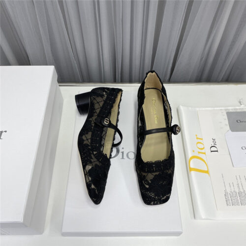 High Quality Luxury Dior High Heel Bowknot Color Matching Womens Shoes – Style 05574 product detail