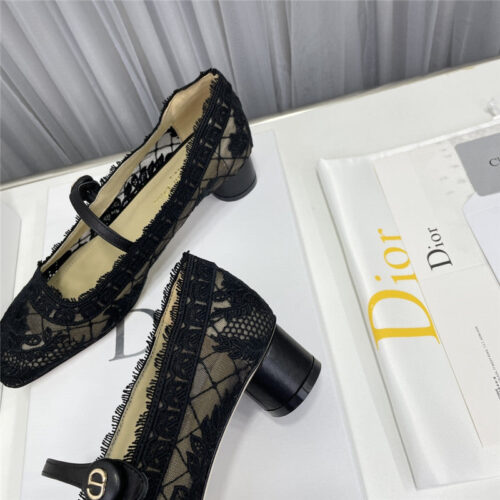 High Quality Luxury Dior High Heel Bowknot Color Matching Womens Shoes – Style 05574 product detail