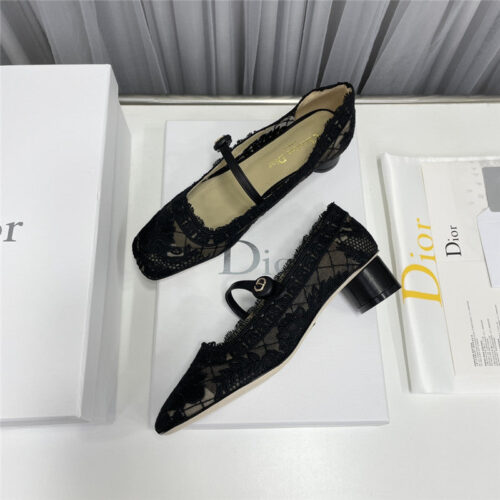 High Quality Luxury Dior High Heel Bowknot Color Matching Womens Shoes – Style 05574 alternate view
