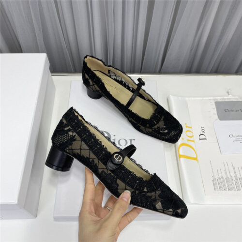 High Quality Luxury Dior High Heel Bowknot Color Matching Womens Shoes – Style 05574 product detail