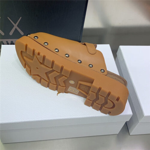 High Quality Luxury Dior Womens Rivet Punk Style Shoes alternate view