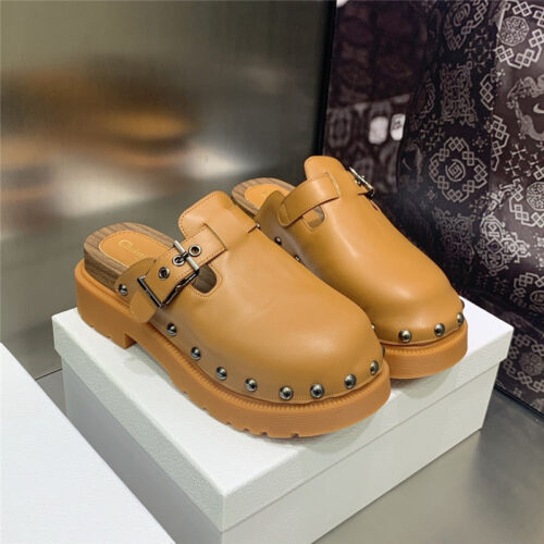 High Quality Luxury Dior Womens Rivet Punk Style Shoes product detail