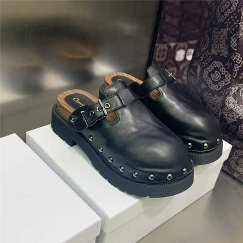 High Quality Luxury Dior Womens Rivet Punk Style Shoes – Style 16006 product detail