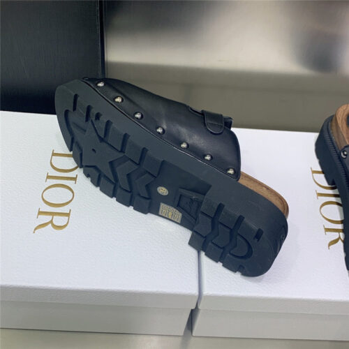 High Quality Luxury Dior Womens Rivet Punk Style Shoes – Style 16006 alternate view