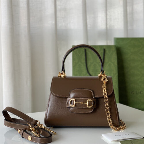 High Quality Luxury Gucci Horsebit 1955 Medium Shoulder Bag – Style 03382