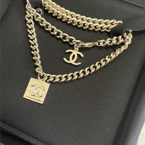 High Quality Luxury Chanel Chain Block Necklace product detail