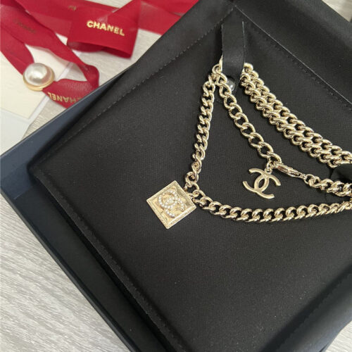 High Quality Luxury Chanel Chain Block Necklace product detail
