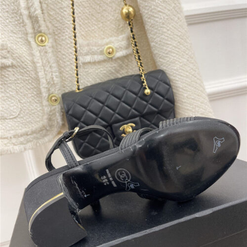 High Quality Luxury Chanel New Most Beautiful Chunky Heel Sandals – Style 11750 product detail