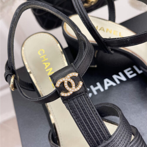 High Quality Luxury Chanel New Most Beautiful Chunky Heel Sandals – Style 11750 product detail
