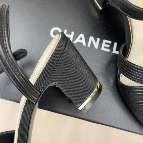 High Quality Luxury Chanel New Most Beautiful Chunky Heel Sandals – Style 11750 product detail